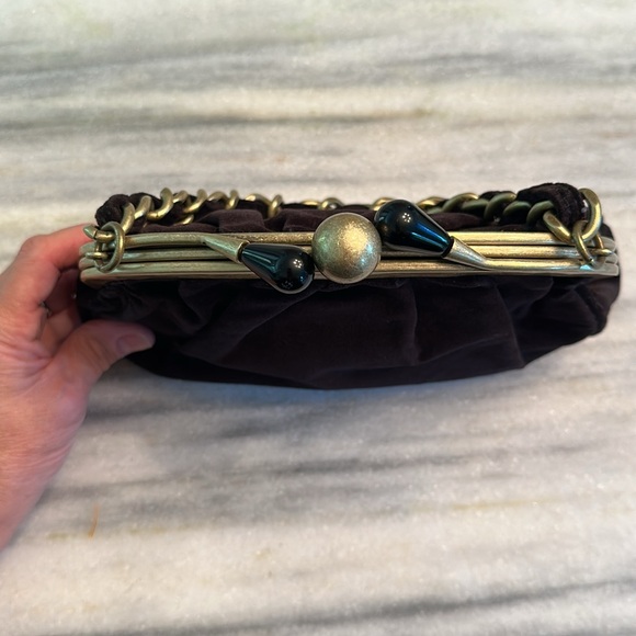 J.CREW COTTON VELVET KISS LOCK PURSE - Picture 4 of 6